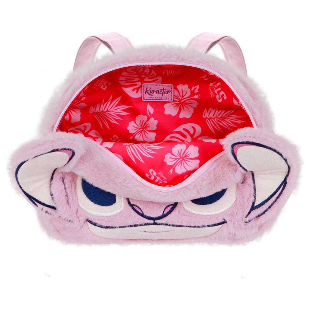 Bolso Mochila Peluche Corazon Angel Stitch Disney