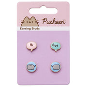 Set 3 Pares Pendientes Hi Bye Pusheen