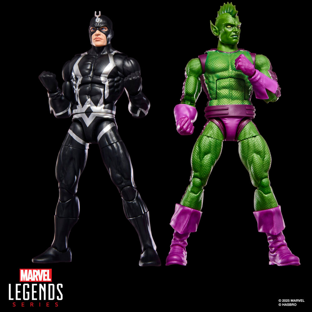 Blister 2 Figuras Black Bolt & Triton Inhumanos Marvel Legends Series 15 cm