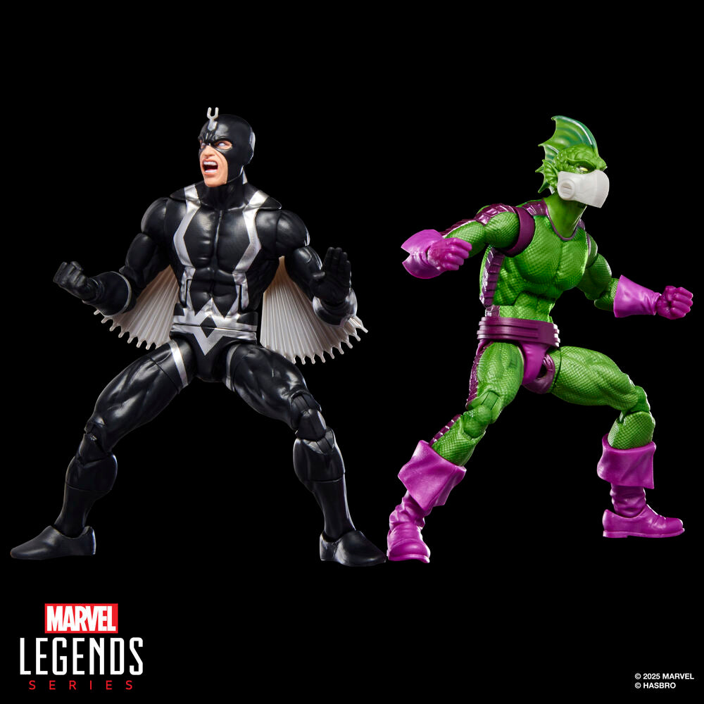 Blister 2 Figuras Black Bolt & Triton Inhumanos Marvel Legends Series 15 cm
