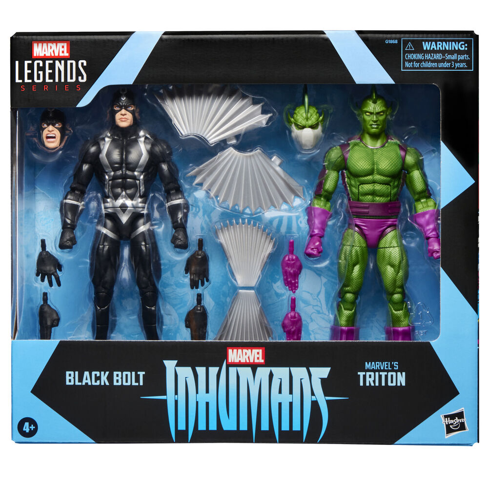 Blister 2 Figuras Black Bolt & Triton Inhumanos Marvel Legends Series 15 cm Frikytopia