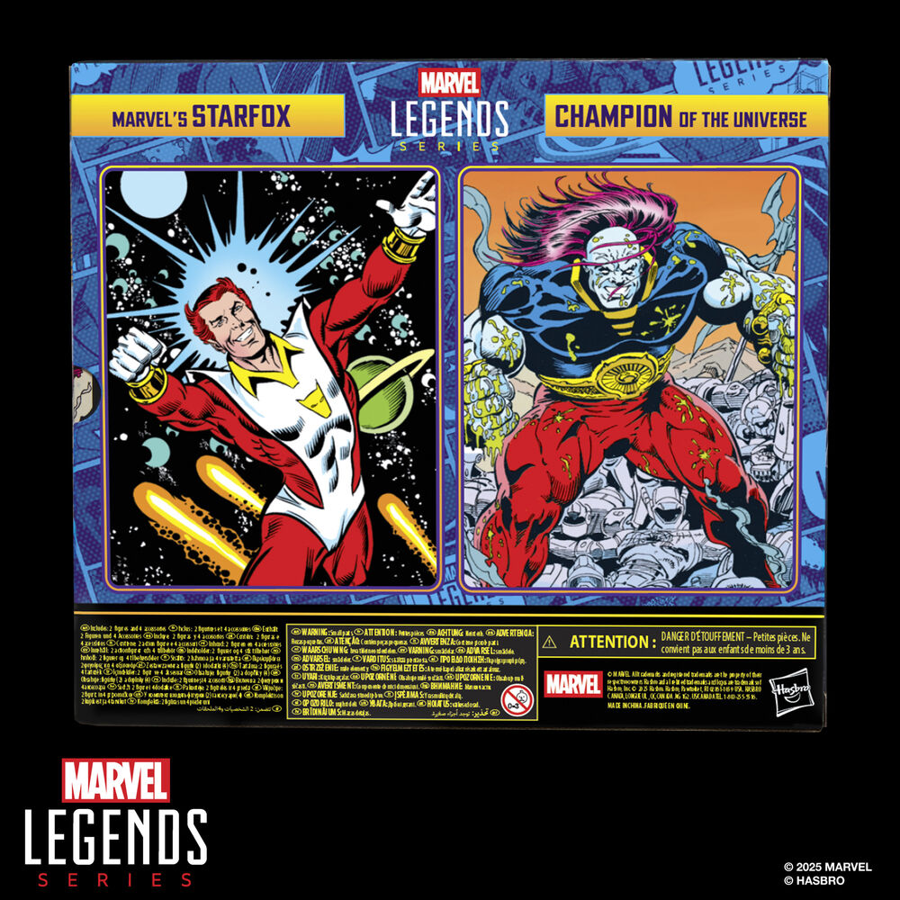 Blister 2 Figuras Starfox & Champion Of The Universe Marvel Legends Series 15 cm