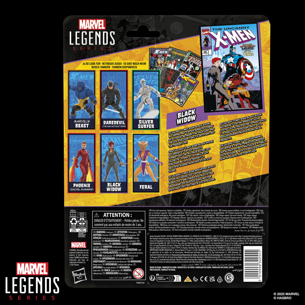 Figura Viuda Negra Black Widow Marvel Legends Series 15 cm