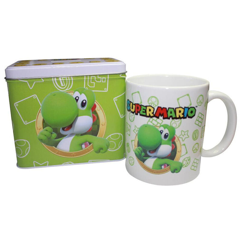 Hucha + taza Yoshi Super Mario Bros Nintendo Frikytopia