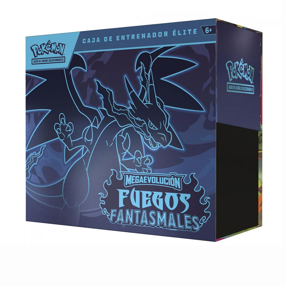 Estuche Entrenador Elite cartas Fuegos Fantasmales Pokemon Latino