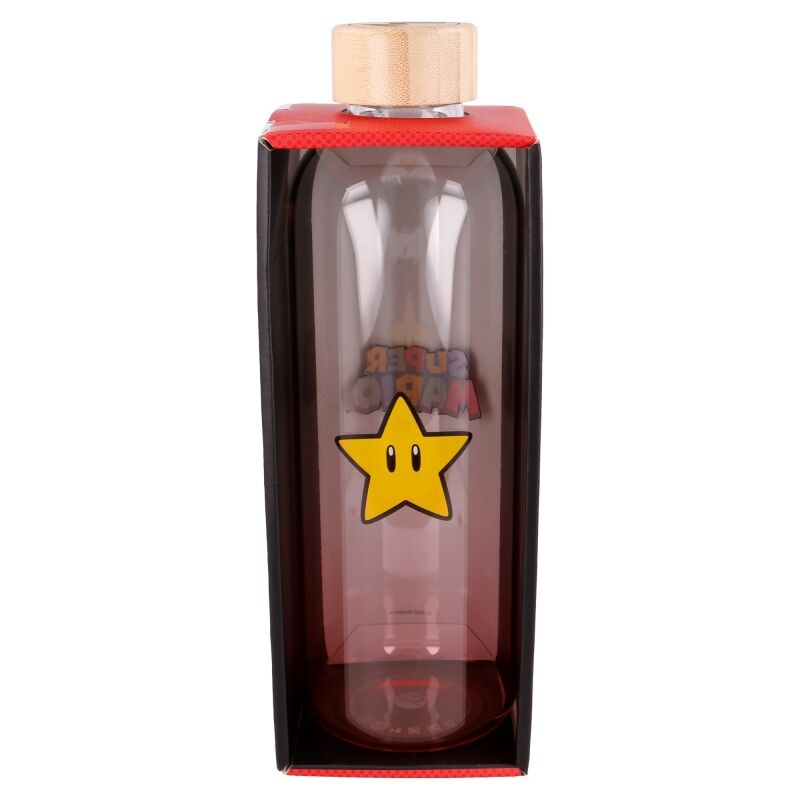 Botella cristal Super Mario Bros Nintendo 1030ml Frikytopia