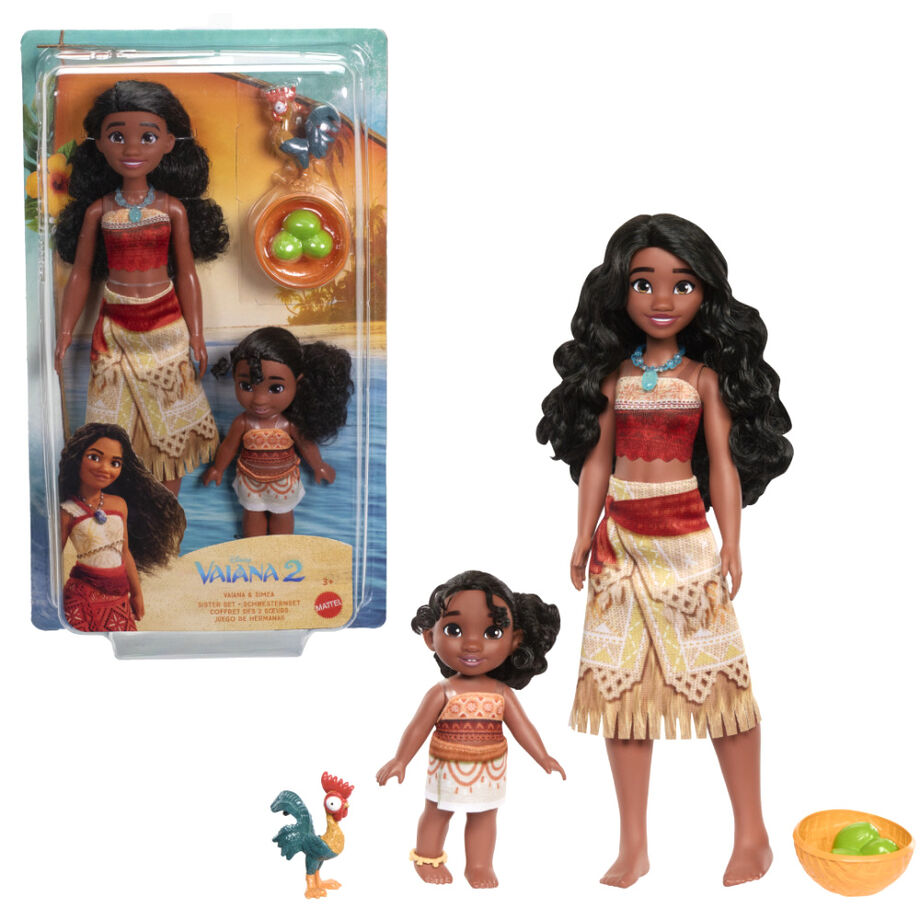 Blister 2 muñecas Vaiana & Simea Moana 2 Disney Frikytopia