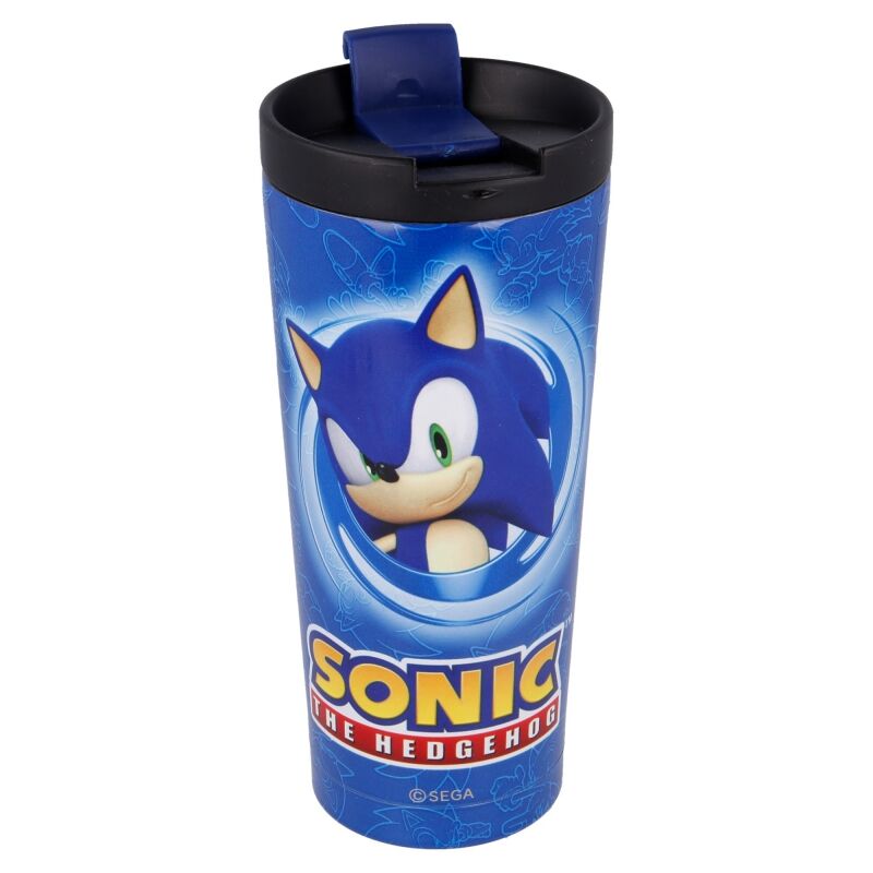 Vaso cafe acero inoxidable Sonic The Hedgehog 425ml Frikytopia