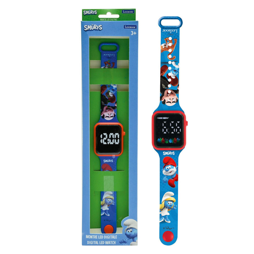 Reloj Digital LED Pitufos Frikytopia