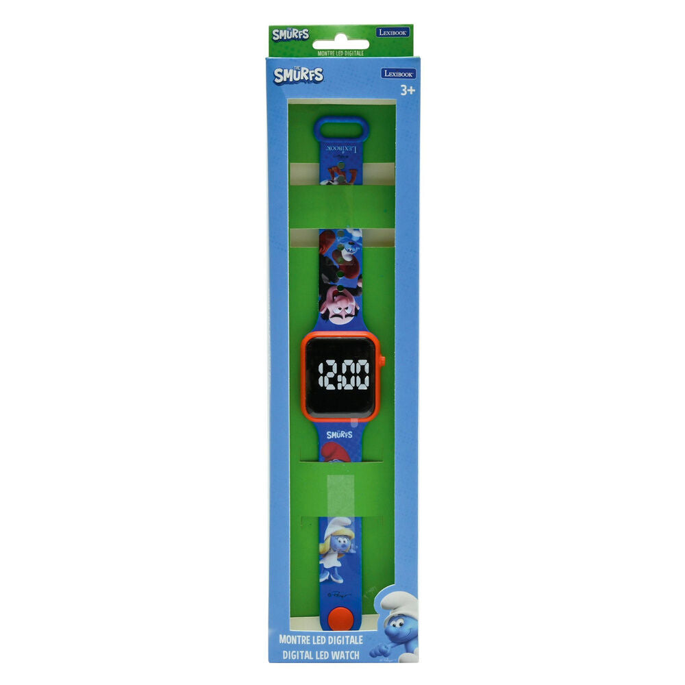 Reloj Digital LED Pitufos