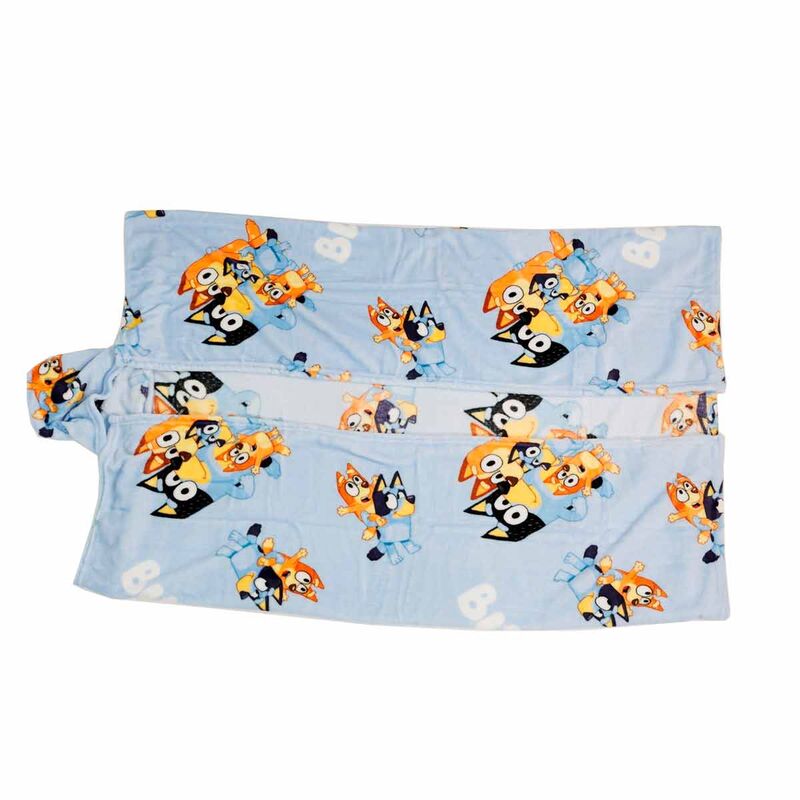 Manta Coralina Capucha Bluey 120x150 cm