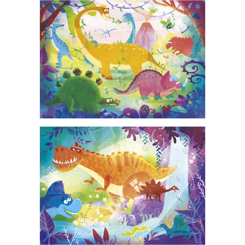 Puzzle Dinosaurios 2x20pzs Frikytopia