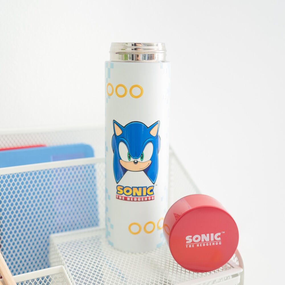 Botella Acero Inoxidable Sonic The Hedgehog 420ml