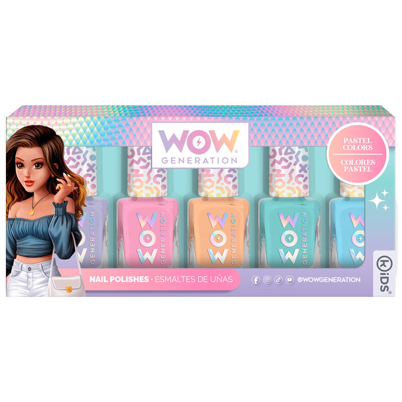 Blister 5 botes esmalte uñas Wow Generation Frikytopia