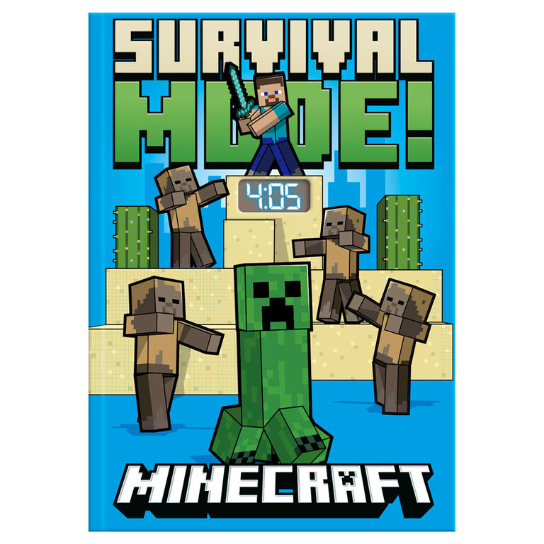 Cuaderno con reloj led Minecraft Frikytopia