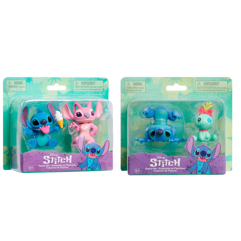 Blister 2 Figuras Stitch Disney 7,5 cm Surtido Frikytopia