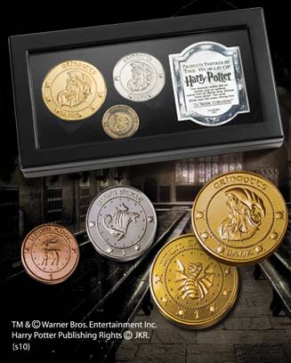 Replica the noble collection harry potter monedas de gringotts expositor Frikytopia