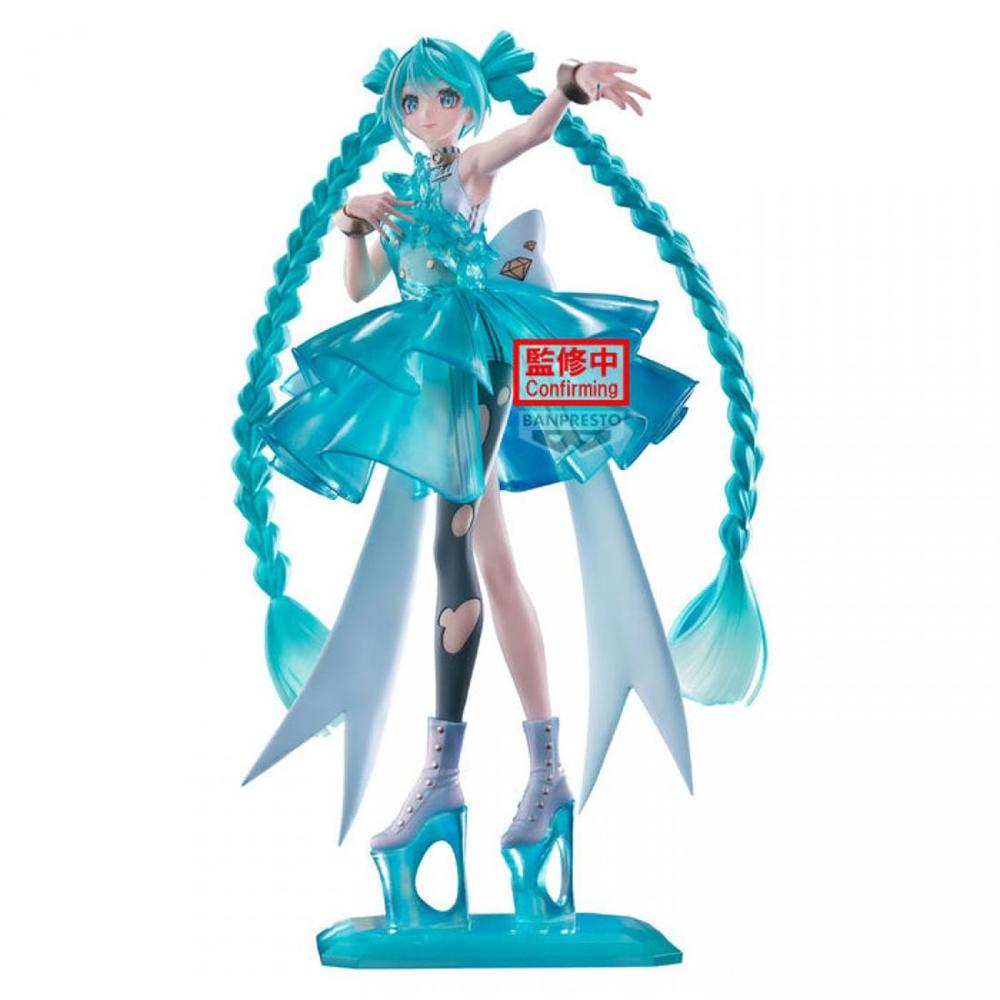 Figura Banpresto Hatsune Miku Banpresto Evolve Clearluxe - Emeraldgem 28 cm