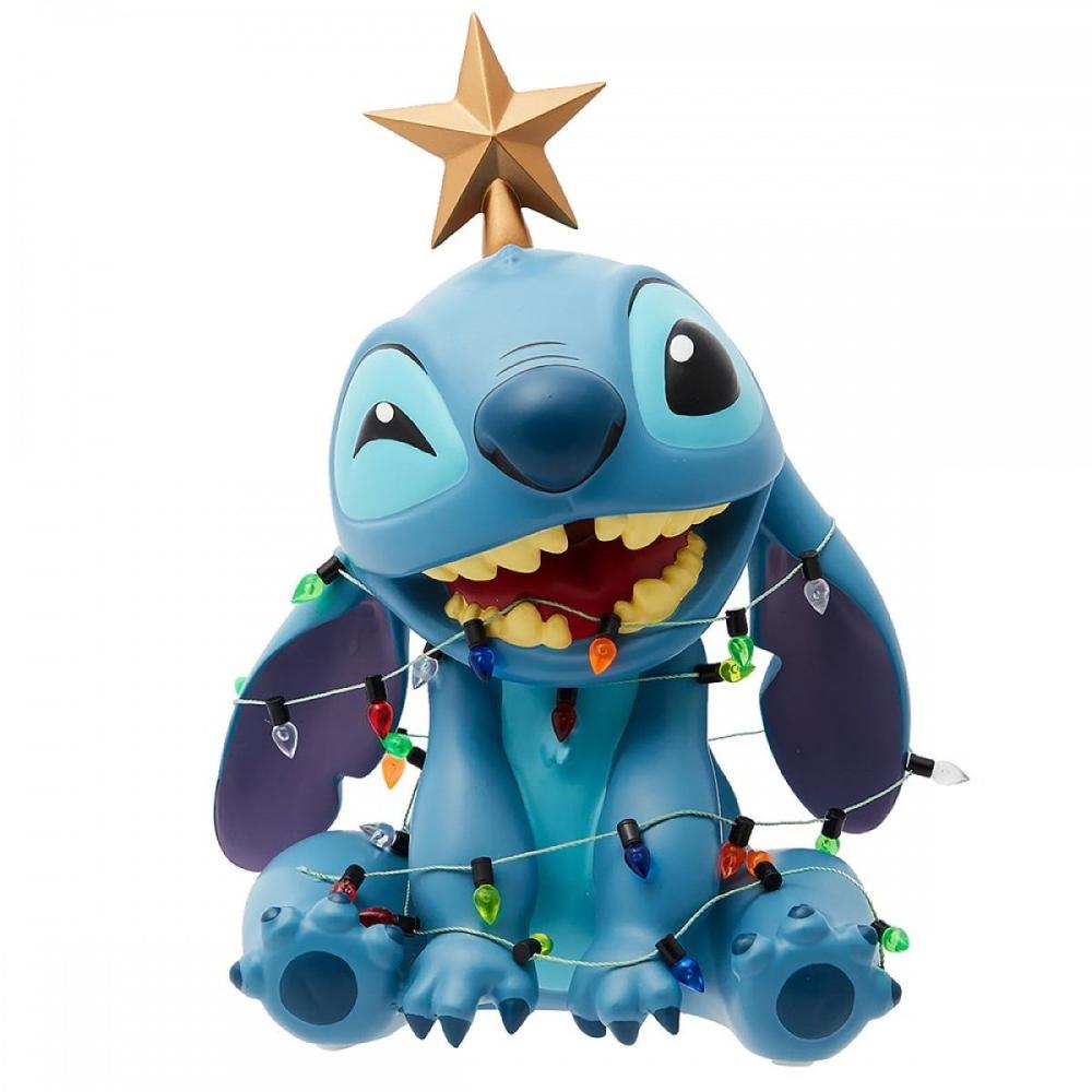 Figura enesco disney stitch luces navideñas Frikytopia