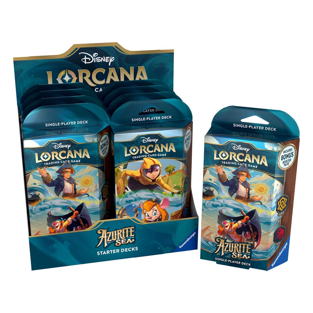 Juego de cartas disney lorcana tcg azurite sea starter deck 8 unidades inglés Frikytopia