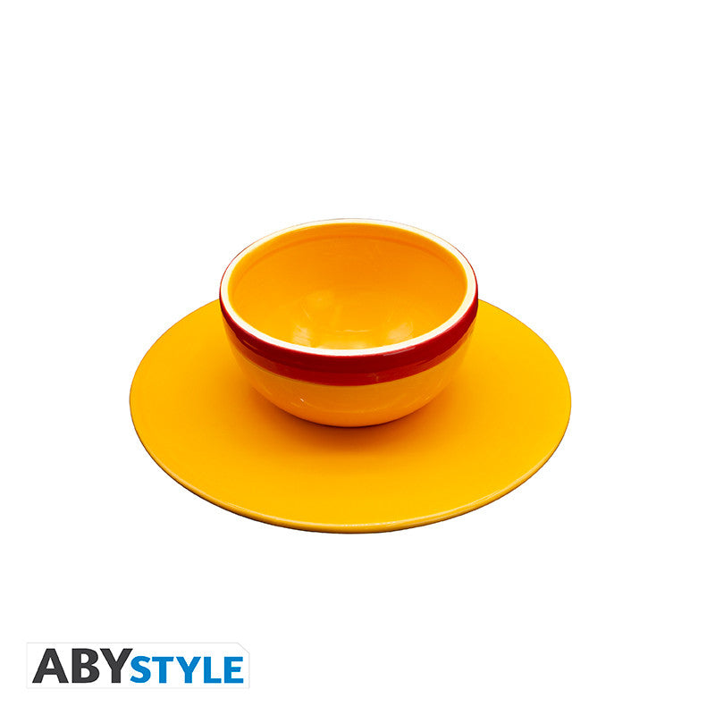 Set cuenco y platillo abystyle one piece sombrero de paja Frikytopia