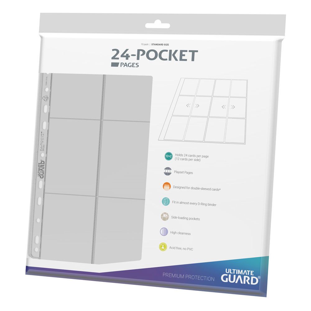 Carpeta transparente ultimate guard de 24 bolsillos y cuatro filas de páginas - carga lateral (10) Frikytopia