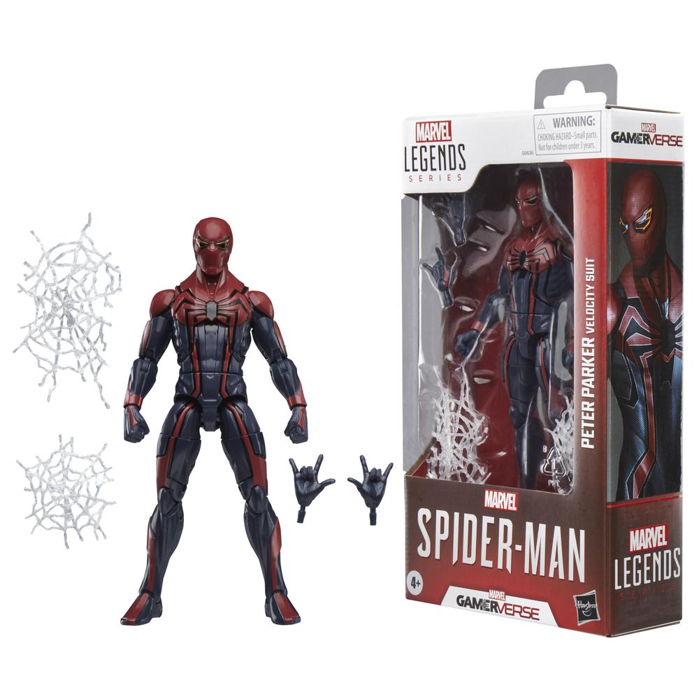 Figura hasbro marvel legends series gamerverse spider - man peter parker velocity suit Frikytopia