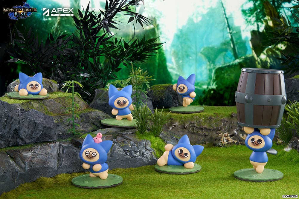 Monster Hunter Rise Pack de 6 Figuras Felyne Cat