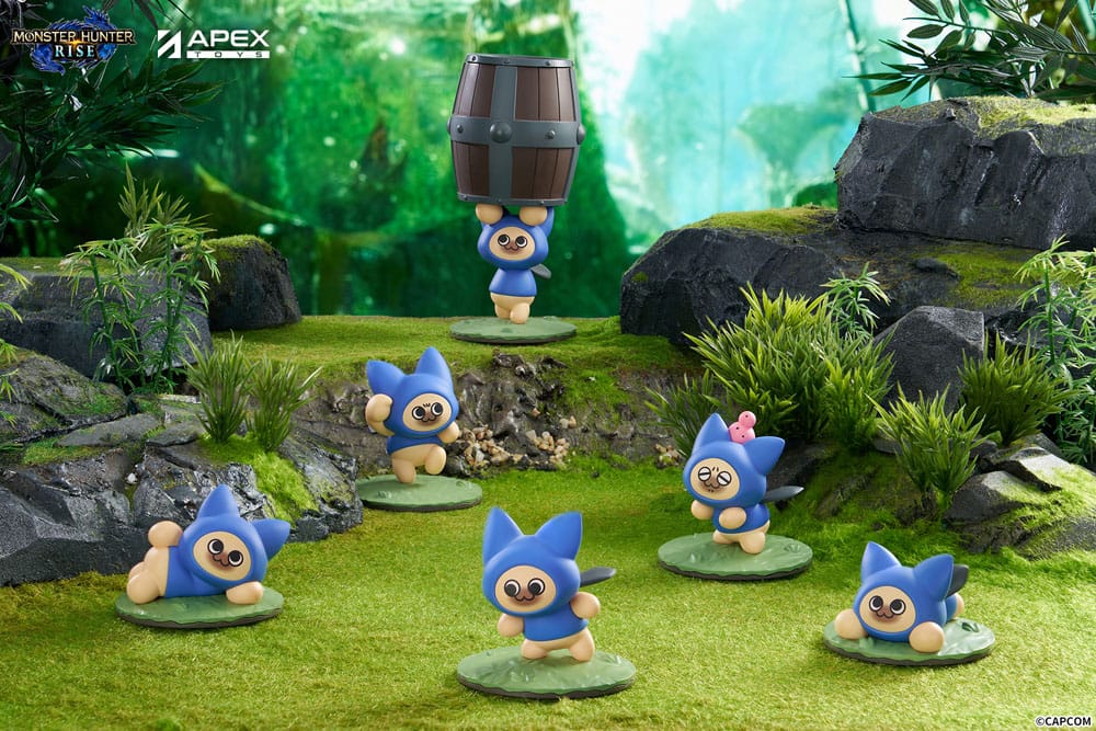 Monster Hunter Rise Pack de 6 Figuras Felyne Cat