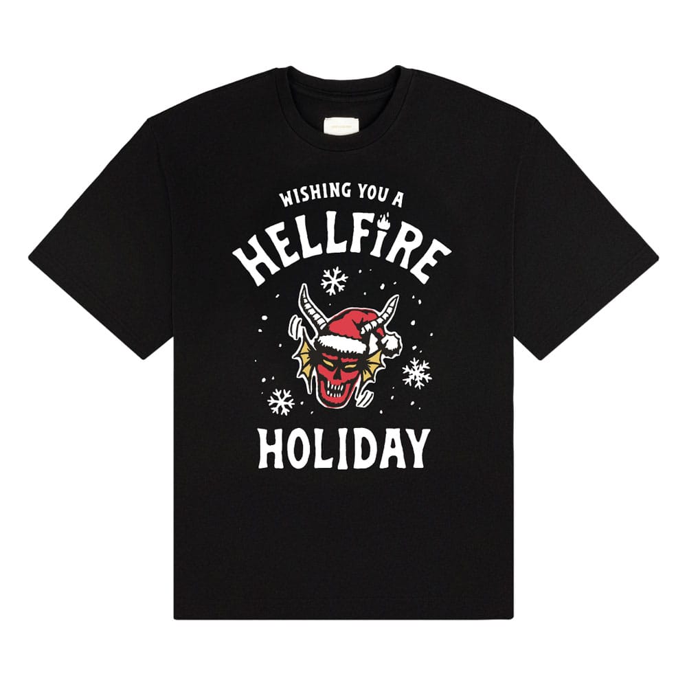Stranger Things Camiseta Wishing You A Hellfire Holiday talla L Frikytopia