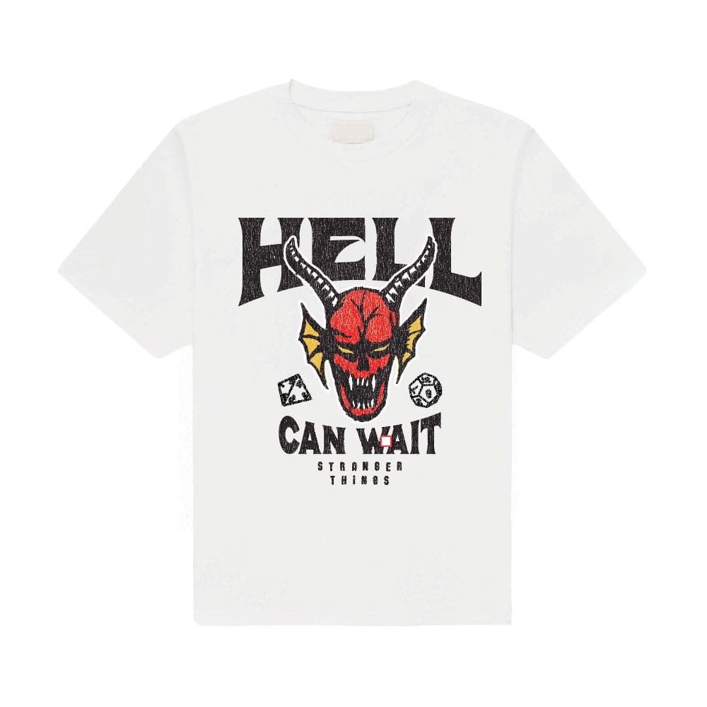 Stranger Things Camiseta Hell Can Wait (white) Talla XXL
