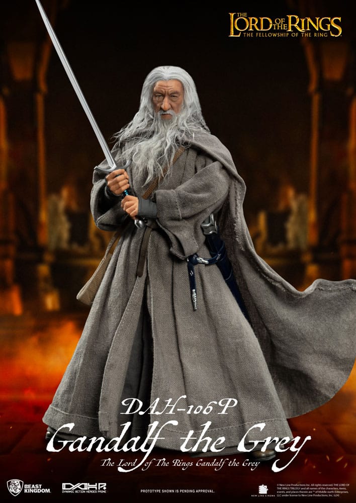 El Señor de los Anillos Figura Dynamic 8ction Heroes 1/9 Gandalf the Grey 21 cm Frikytopia