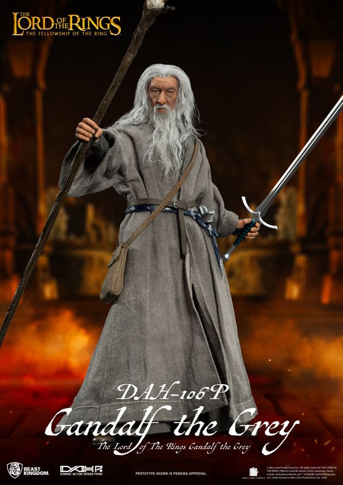 El Señor de los Anillos Figura Dynamic 8ction Heroes 1/9 Gandalf The Grey 21 cm