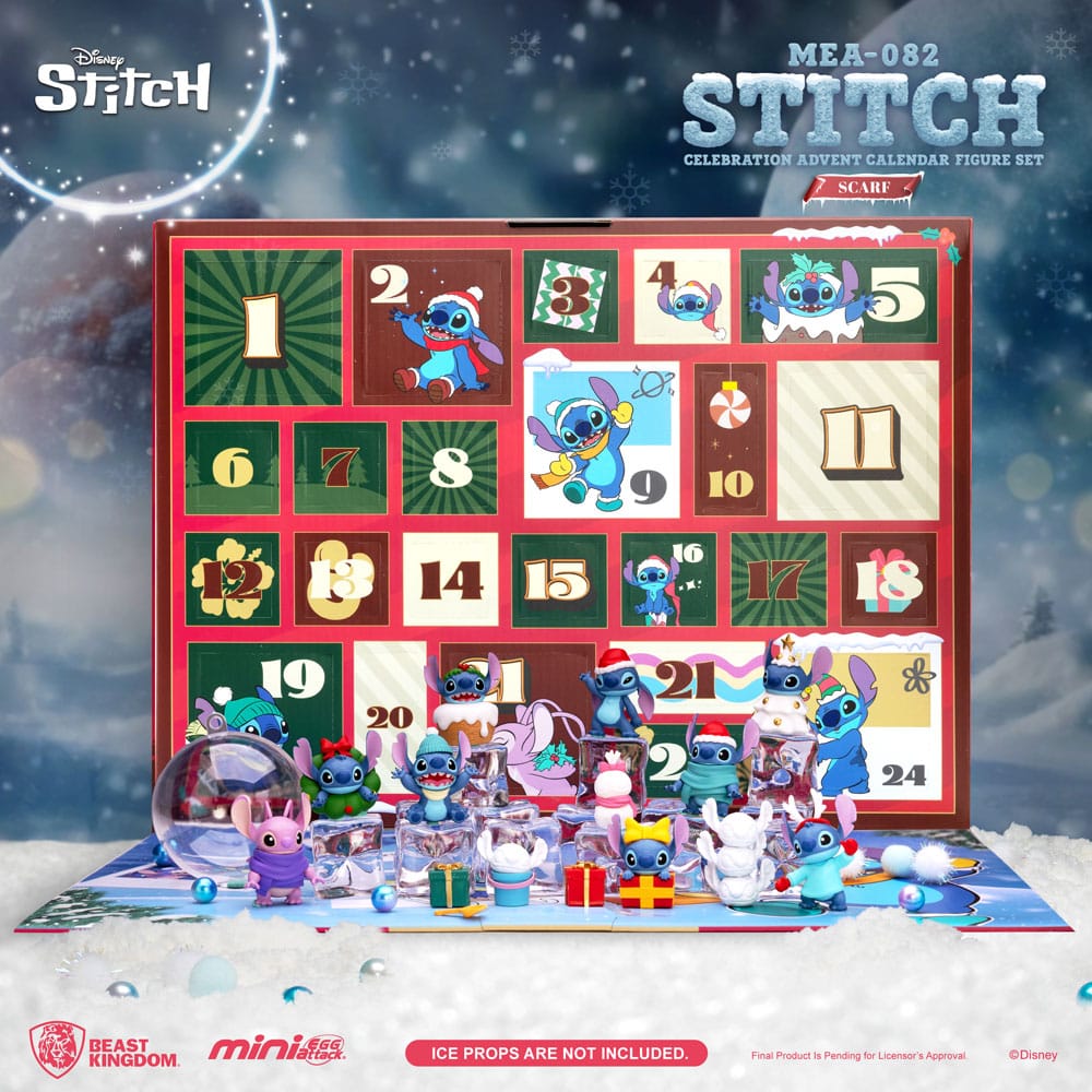 Lilo & Stitch Calendario de adviento Mini Egg Attack Stitch celebration Figure Set (Cookie) 10 cm Frikytopia
