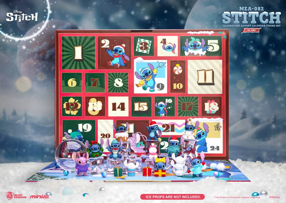 Lilo & Stitch Calendario de adviento Mini Egg Attack Stitch celebration Figure Set (Cookie) 10 cm