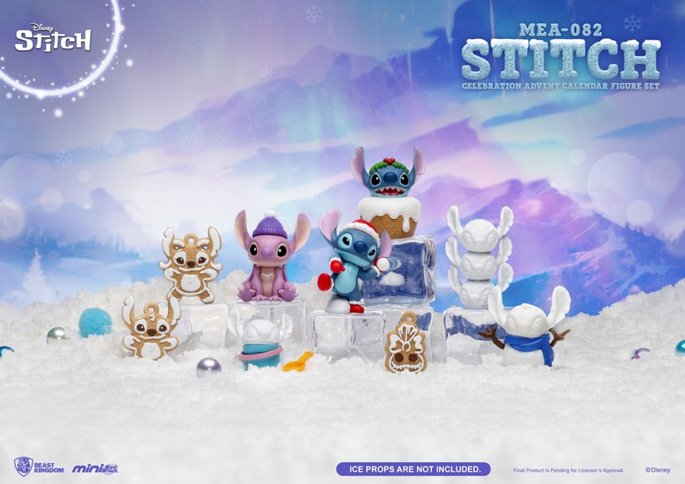 Lilo & Stitch Calendario de adviento Mini Egg Attack Stitch celebration Figure Set (Cookie) 10 cm