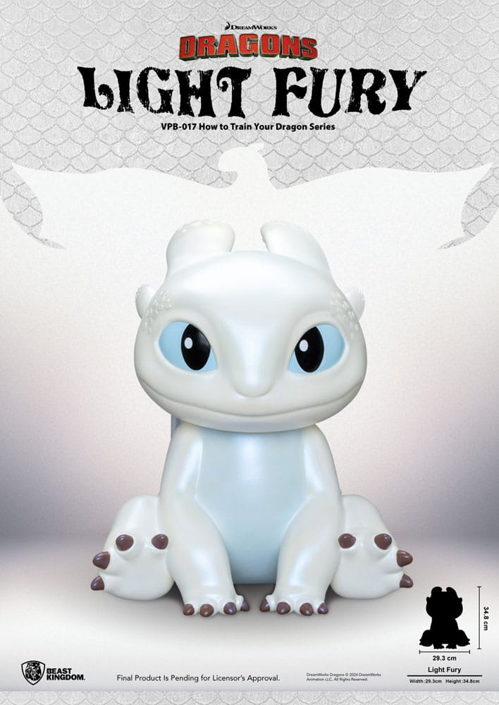 Cómo entrenar a tu dragón hucha Funktional Figure Light Fury 35 cm Frikytopia