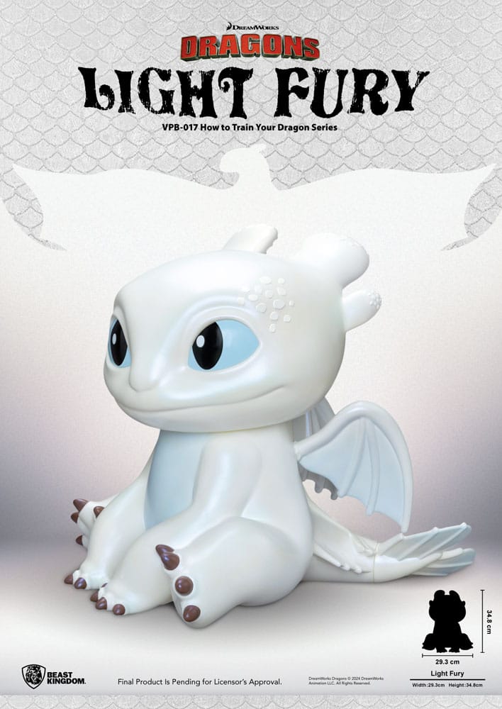 Cómo entrenar a tu dragón hucha Funktional Figure Light Fury 35 cm