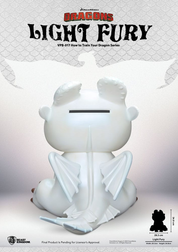 Cómo entrenar a tu dragón hucha Funktional Figure Light Fury 35 cm