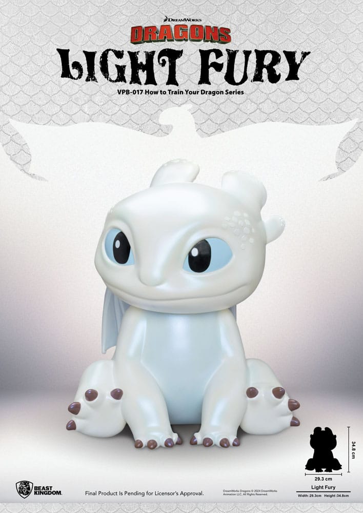 Cómo entrenar a tu dragón hucha Funktional Figure Light Fury 35 cm