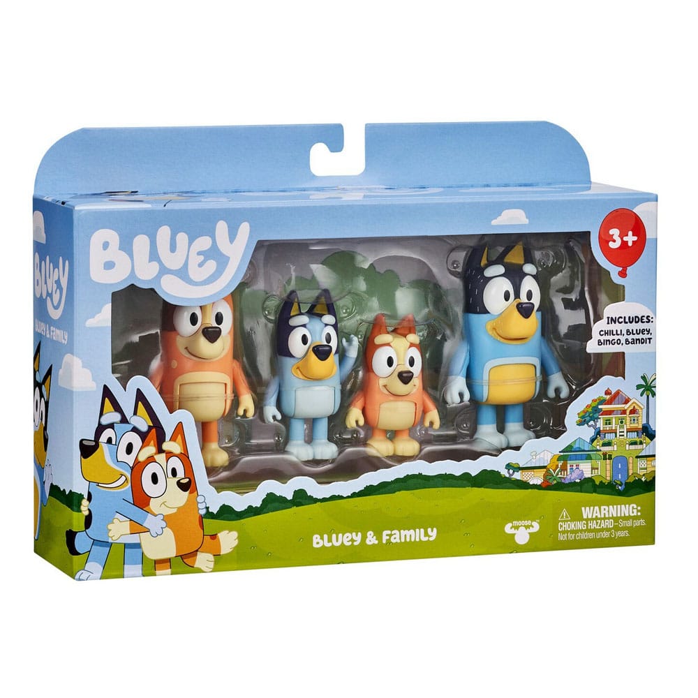 Bluey 4 Pack Figuras