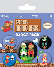 Super Mario Bros. Pack 5 Chapas