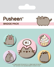 Pusheen Pack 5 Chapas Pusheen Says Hi