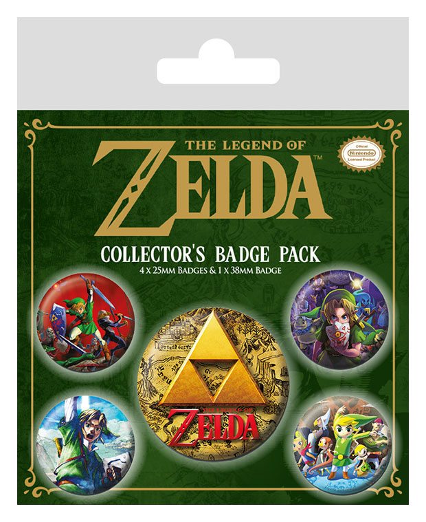 Legend of Zelda Pack 5 Chapas Classics Frikytopia