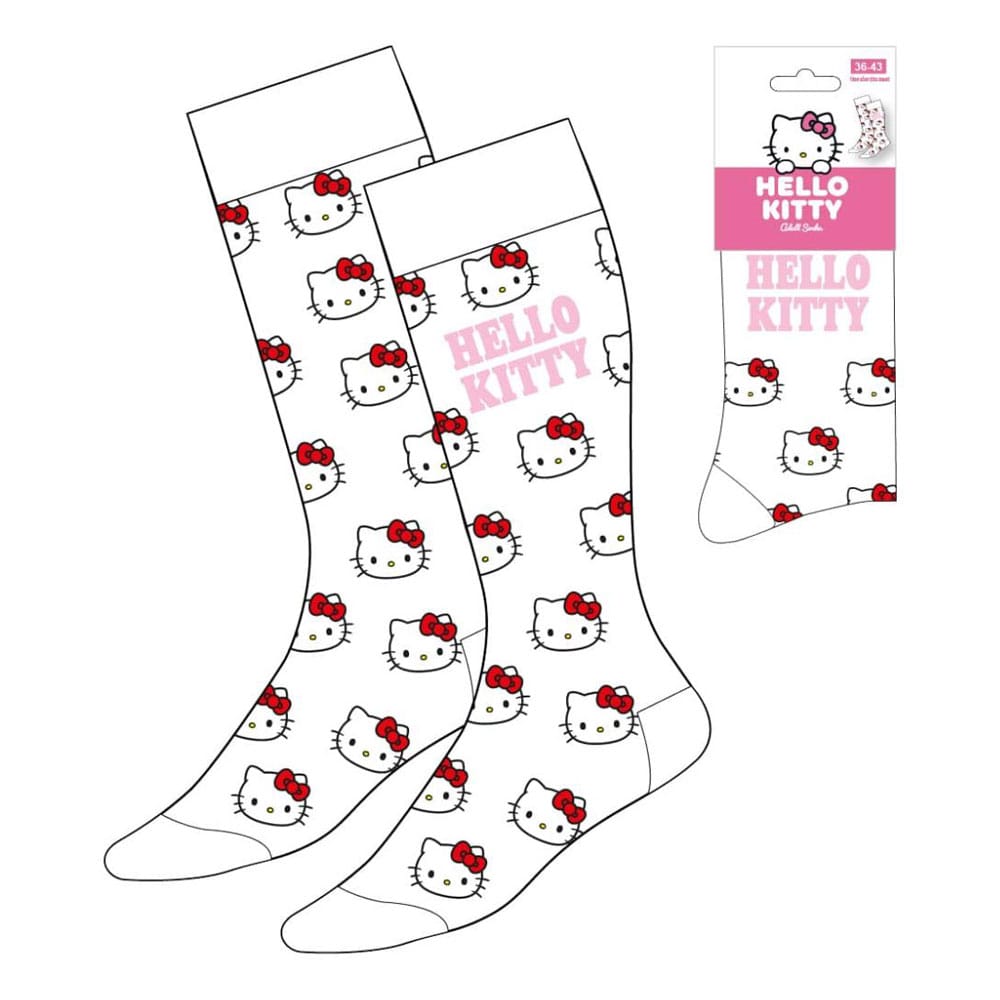 Sanrio Calcetines Hello Kitty Face White 36-43