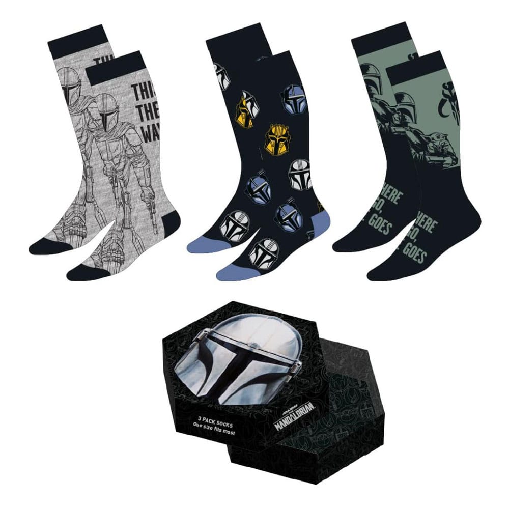 Star Wars: The Mandalorian Pack de 3 Pares de calcetines Mandalorian 38-45 Frikytopia