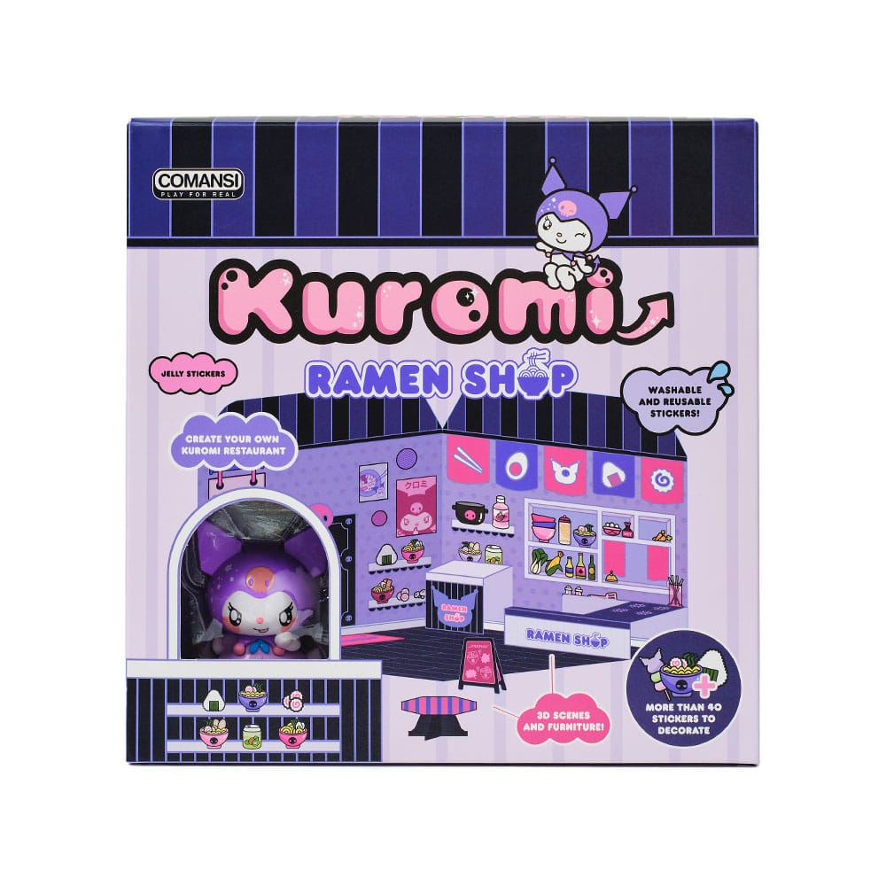 Hello Kitty and Friends Minifigura Casa de pegatinas Kuromi Ramen Shop Frikytopia