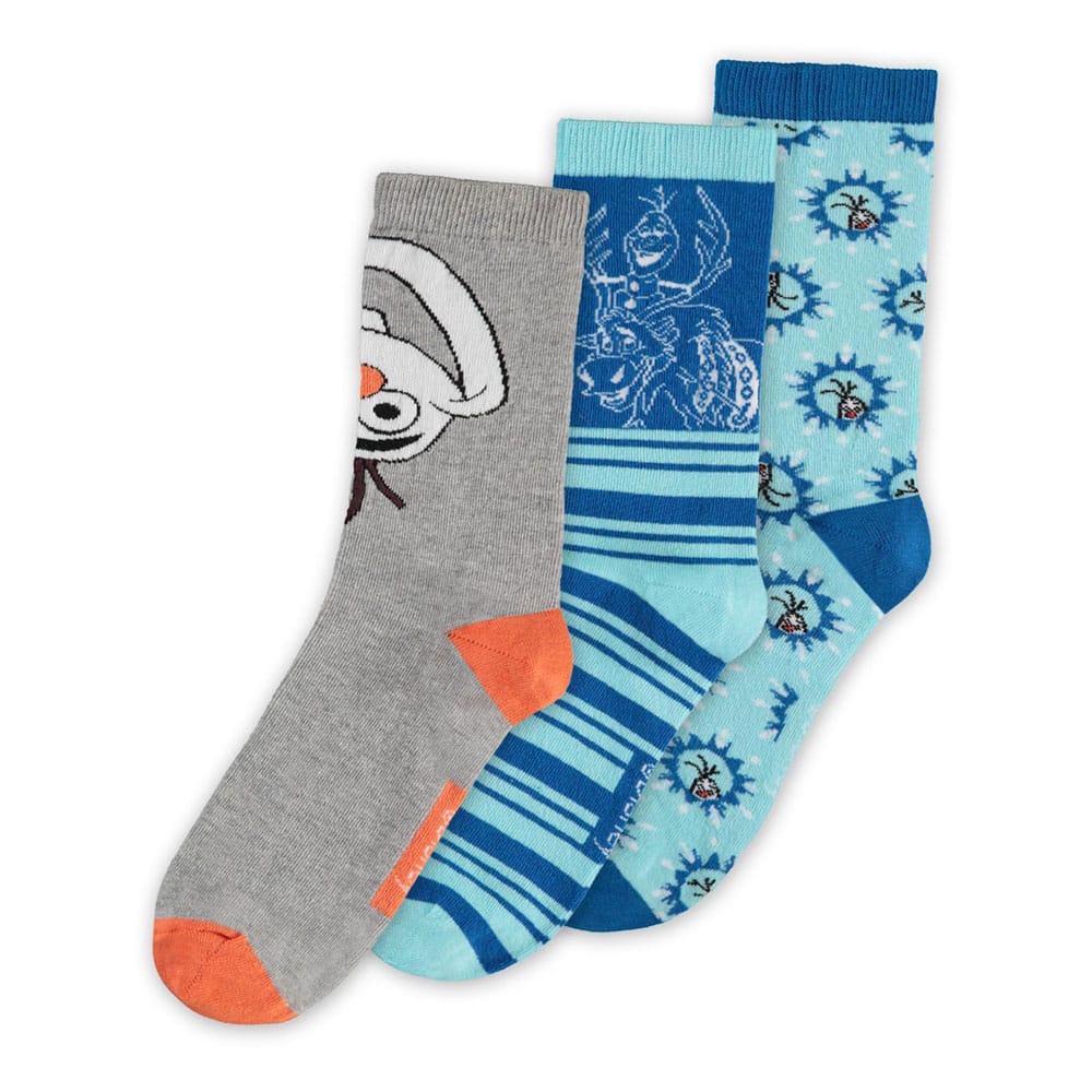 Frozen: El Reino del Hielo Pack de 3 Pares de Calcetines Olaf 43-46 Frikytopia