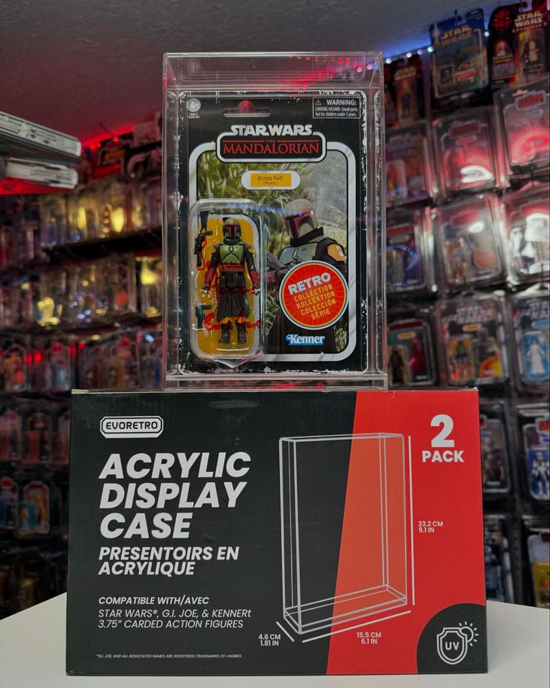 Evoretro Pack de 2 Displays Acrílico para Figuras Articuladas