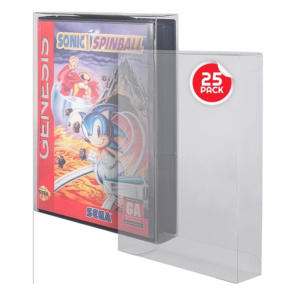 Caja de PET Pack de 25 Protector para Sega Genesis Games